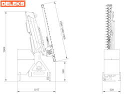 hydraulische armmaaier klepelmaaier met verlengarm voor tractoren mod airone