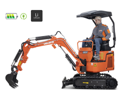 mini graafmachine met toebehoren mod e110