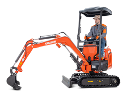 mini graafmachine met toebehoren 1 ton mod m100