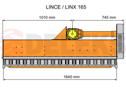 klepelmaaier 165 cm met zijdelingse verschuiving lichte uitvoering mod.  lince sp165h
