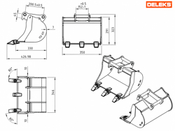 graafbak voor mini graafmachine bhb 350 s30